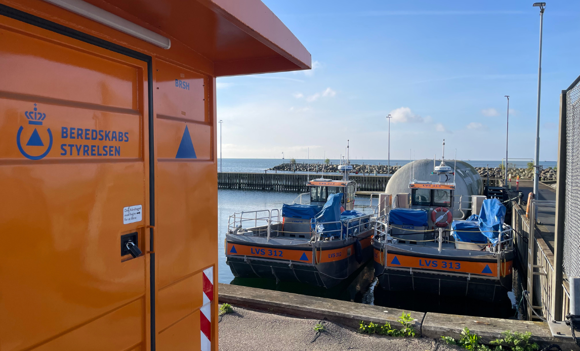Lægtvandsfartøjer ved havmiljøøvelse nær Københavns Lufthavn.
