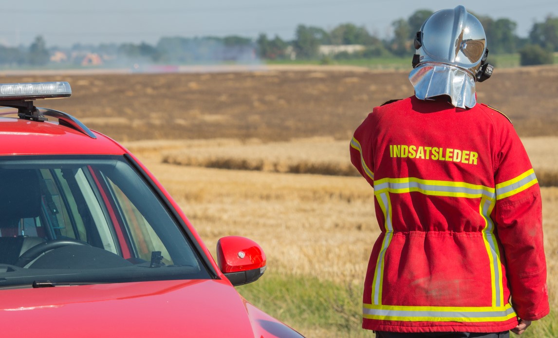 Indsatsleder ved markbrand