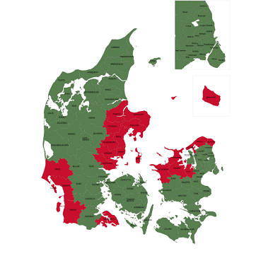 Kort over afbrændingsforbud.