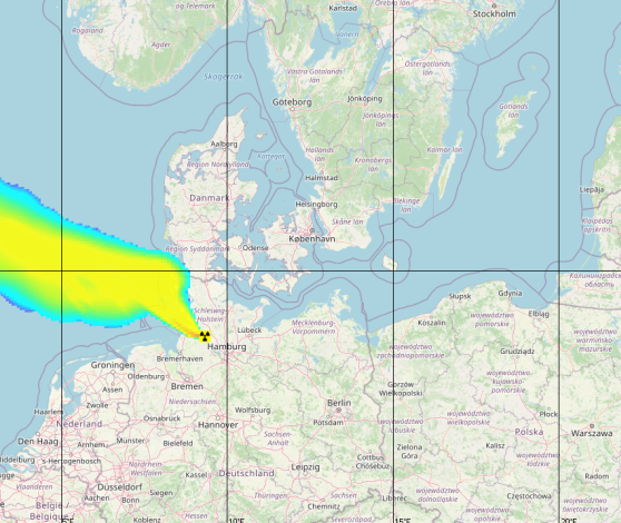 Brokdorf isokurve spredningsprognose