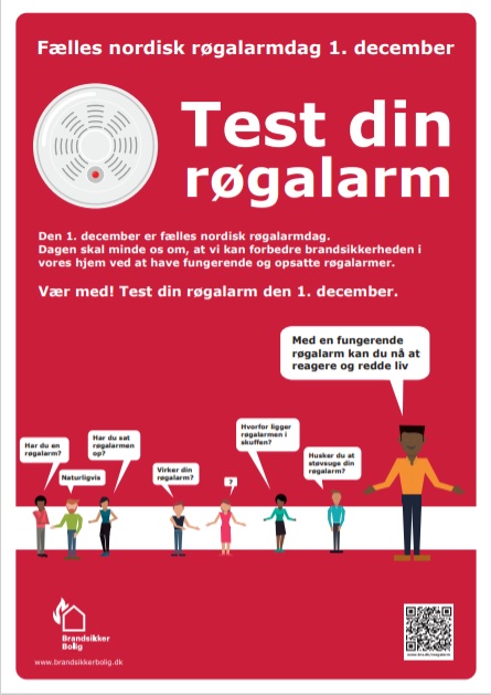 Plakat "Test din røgalarm"